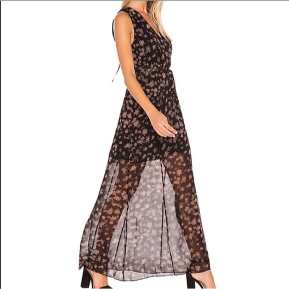 BCBG Star Sheer Maxi Dress